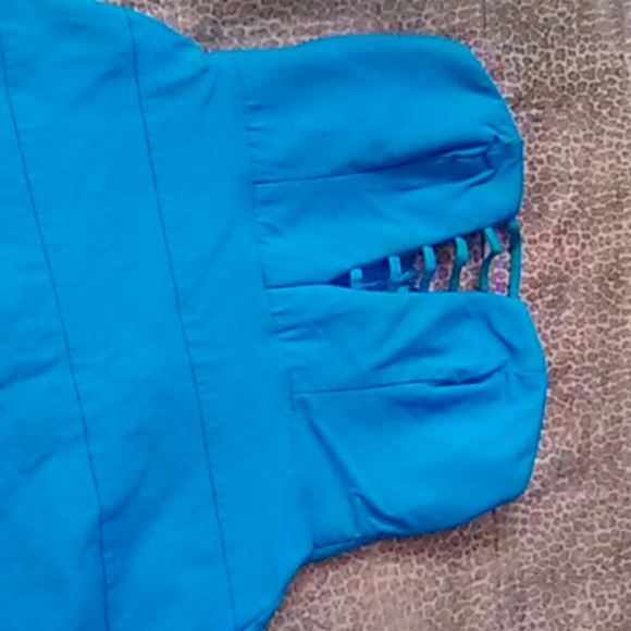 Blue short dress - Picture 1 of 4